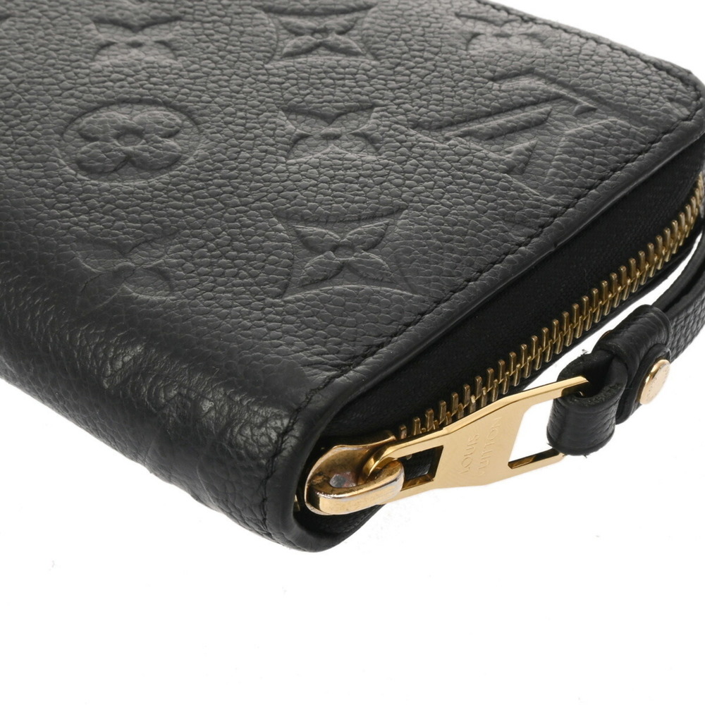 LOUIS VUITTON Monogram Empreinte Zippy Wallet Noir M61864 Women's Leather Long - Picture 7 of 13